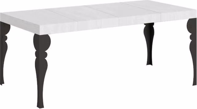 Tavolo Allungabile Moderno GIORDANOSHOP Bianco Frassino L/P/H: 90-246 x 90 x 77 cm