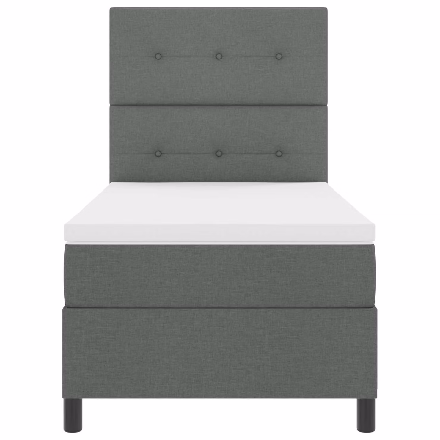 Letto a molle con materasso vidaXL in tessuto grigio con illuminazione LED sottostante e porta USB, L/P/H: 200 x 80 x 83 cm