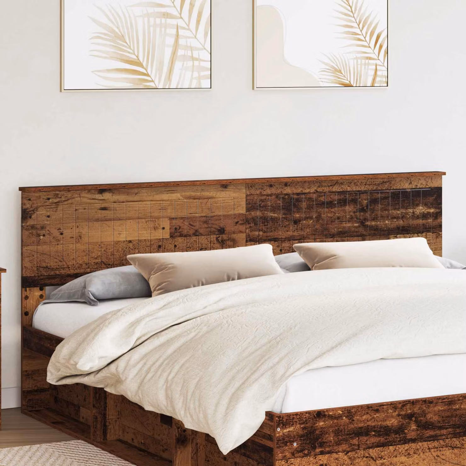 Testiera per letto moderna vidaXL in legno ingegnerizzato color marrone