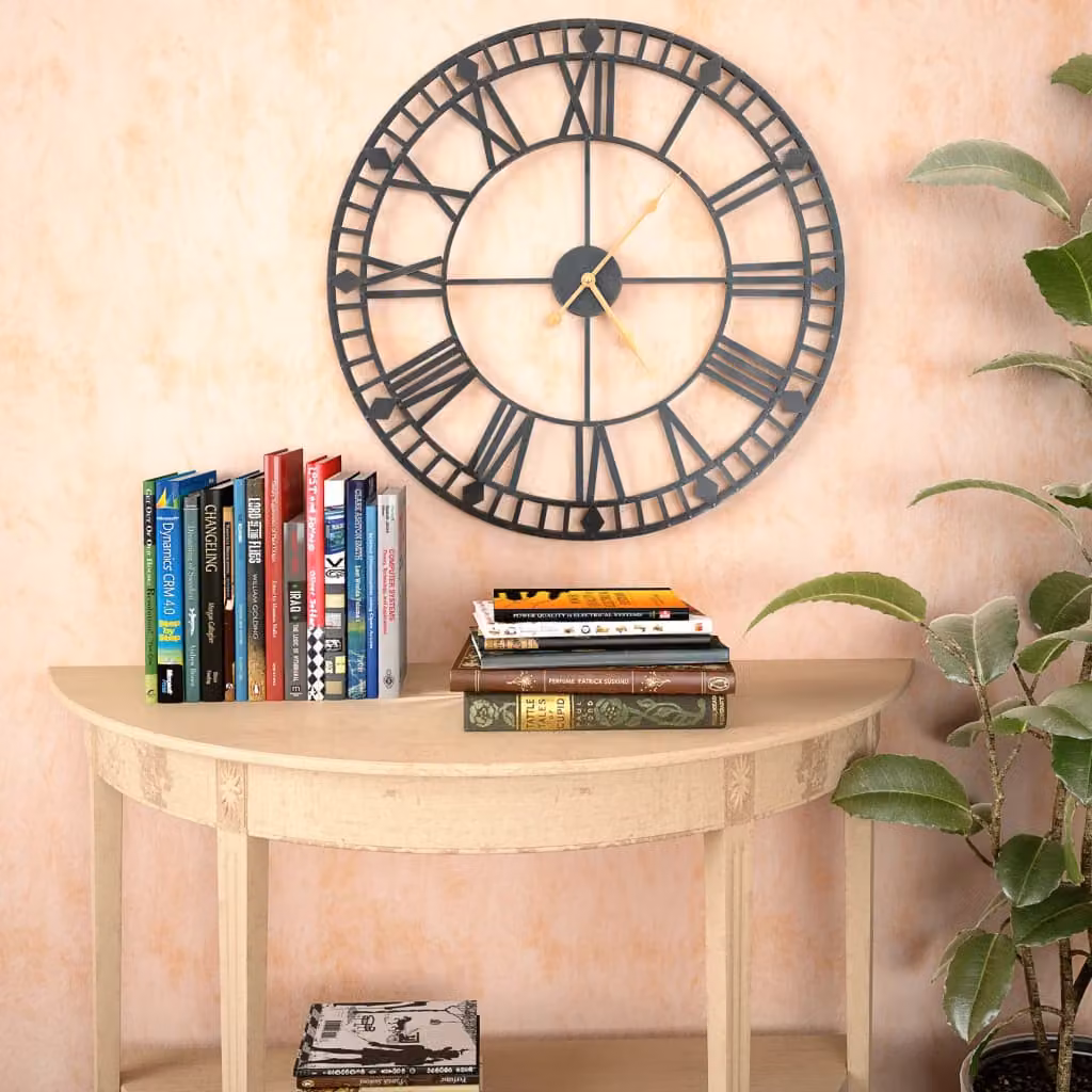 vidaXL Orologio da Parete Vintage al Quarzo in Metallo 60 cm XXL