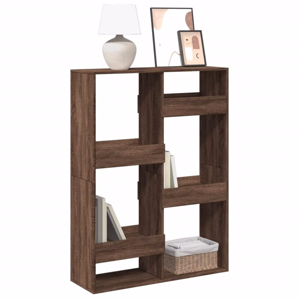 Libreria vidaXL in legno multistrato e MDF, colore marrone, L 100 cm x P 33 cm x H 135 cm
