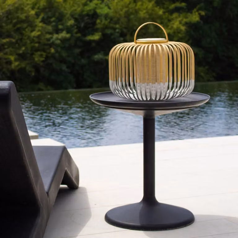 Forestier Take A Way S decorativa, IP66, bianco S, dimmerabile, Bianco / Opale, bambù, Design