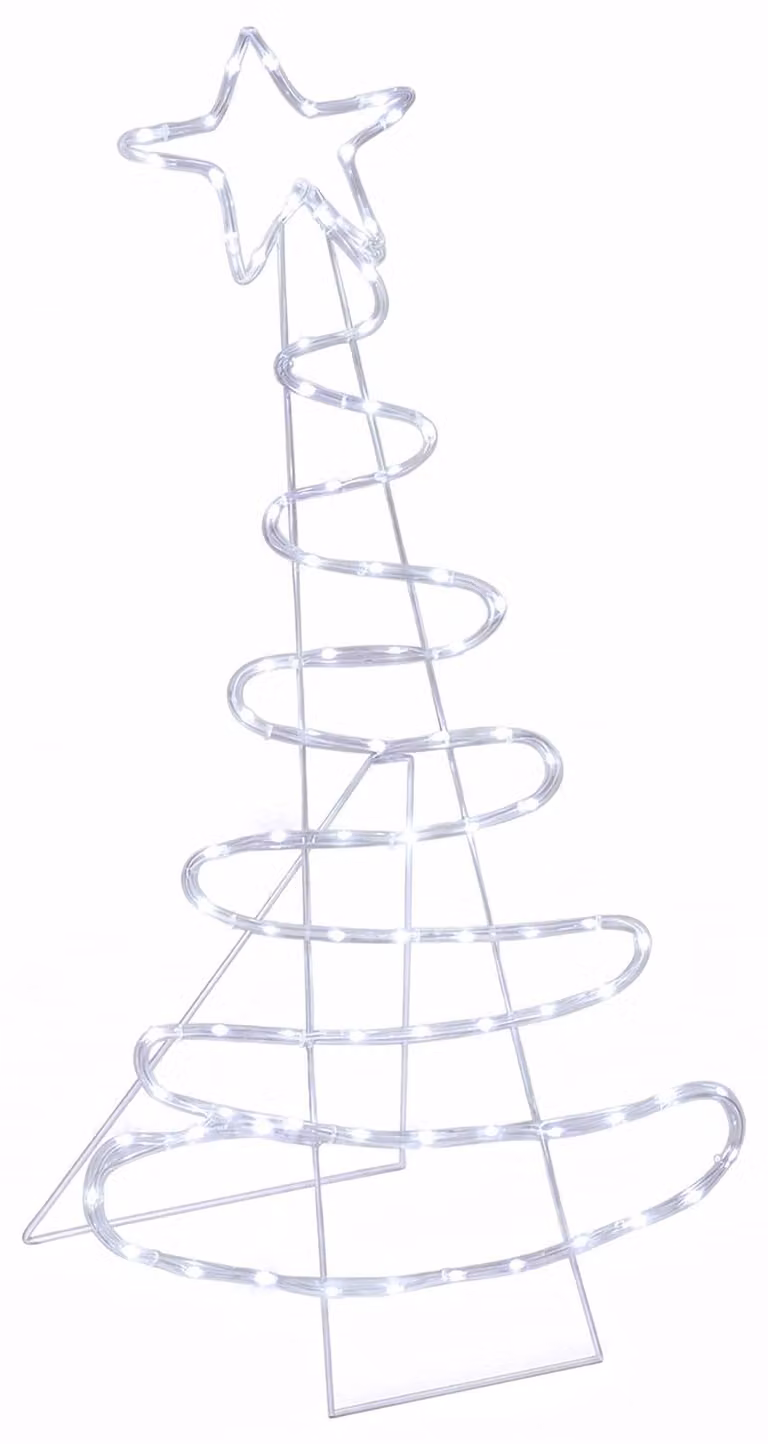 Albero di Natale a LED, modello LOVIOSA, 100 LED, luce bianca fredda