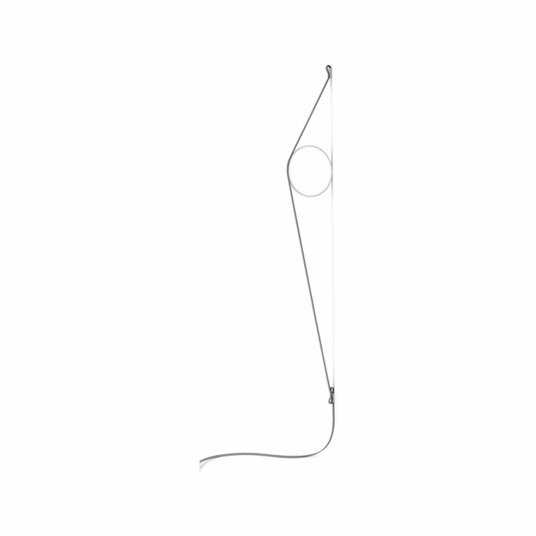 Flos - Wirering Grey - Lampada da parete o soffitto - Cavo Grigio/Anello Bianco