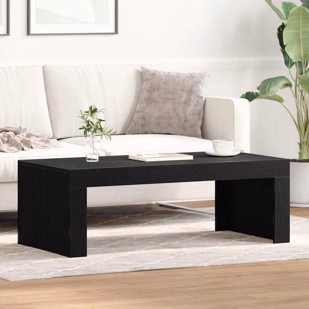 Maison Exclusive - Tavolino da salotto effetto rovere nero 102 x 50 x 35 cm Materiale ligneo