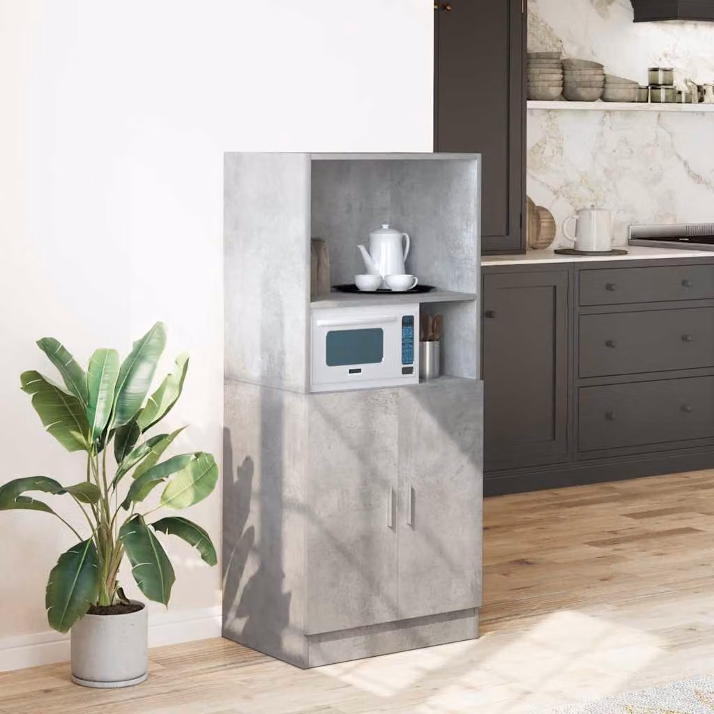 Mobile da cucina moderno vidaXL in MDF e composito grigio opaco L/P/H: 57 x 41,5 x 131,5 cm