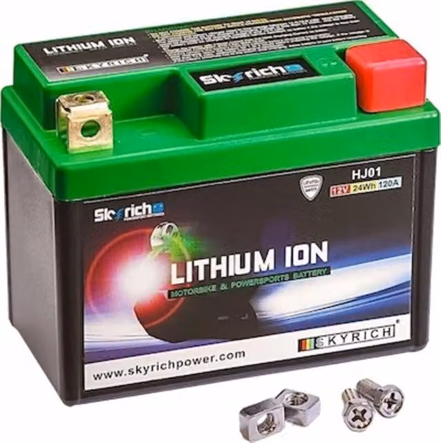 Batteria al litio Skyrich HJ01 12V 2Ah verde L: 10,7 cm, P: 5,6 cm, H: 8,5 cm