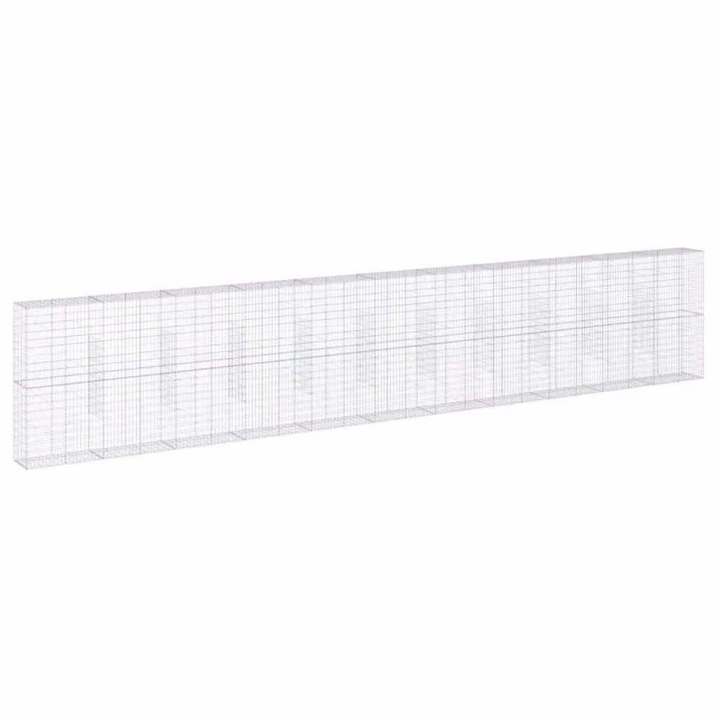 Cesto Gabbione con Copertura Videx in Acciaio Zincato Colore Argento L/P/H: 1100 x 50 x 200 cm – 2