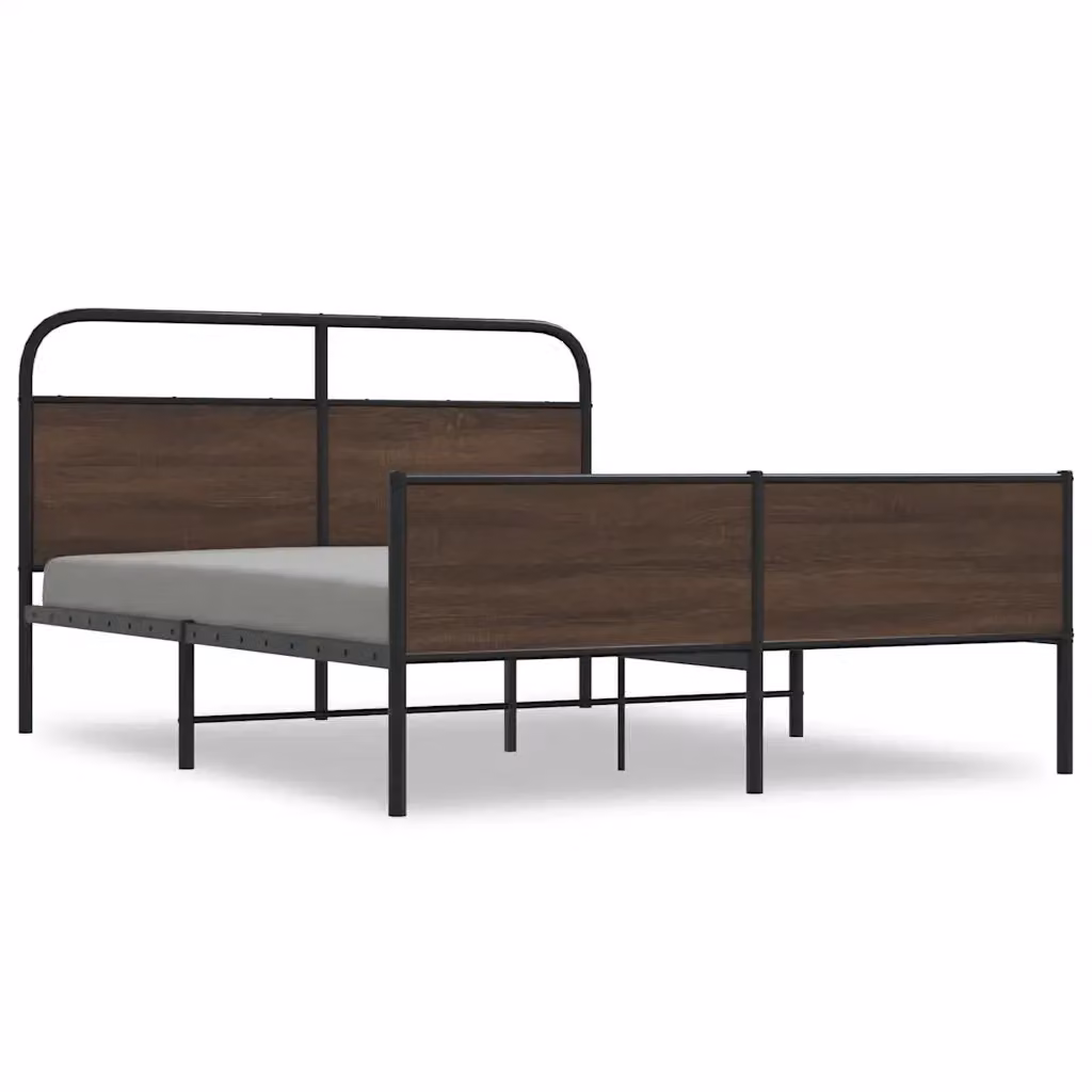 Giroletto vidaXL in metallo color marrone senza materasso L/P/H: 200 x 160 x 166 cm – 2