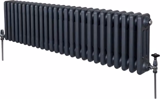 Termosifone Radiatore a 3 colonne per riscaldamento centralizzato Grigio Antracite 30 x 119cm