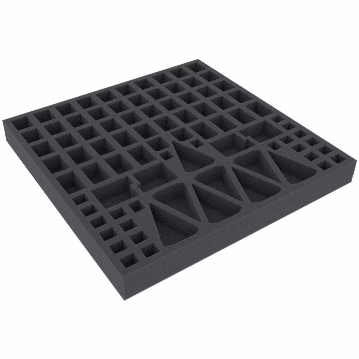 Inserto in schiuma 285x285x30 mm per giochi da tavolo con 86 scomparti