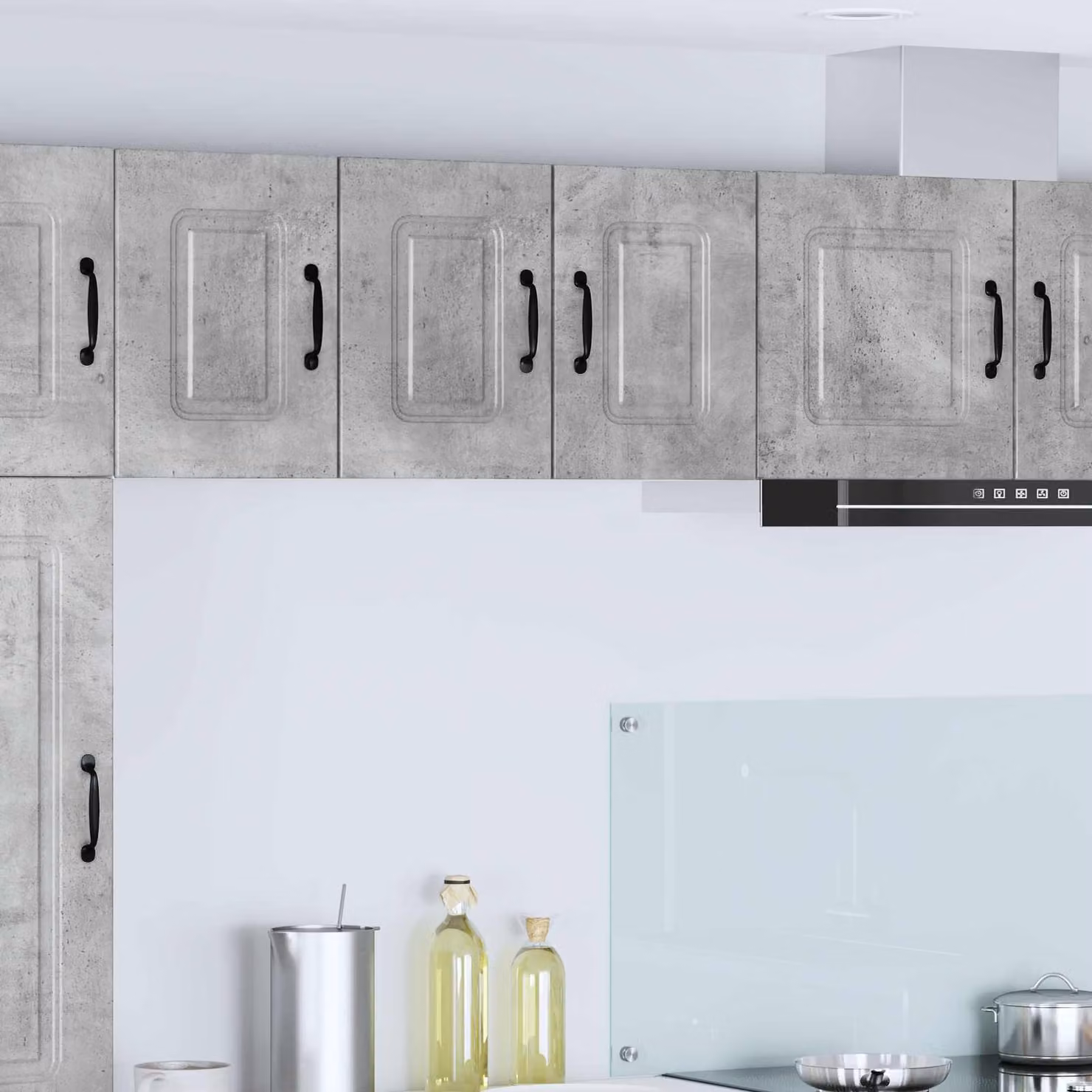 Pensile da cucina moderno vidaXL Kalmar Grigio con ante a battente in MDF L/P/H: 40.0 x 30.0 x 31.0 cm