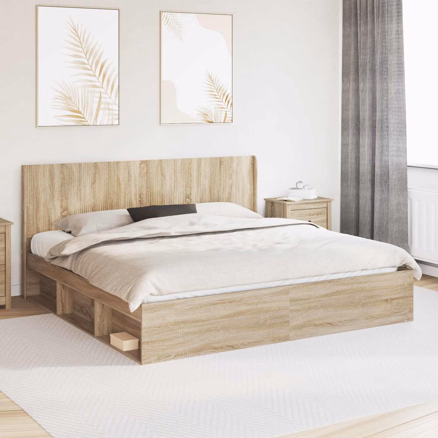 Testiera Letto vidaXL in Legno Ingegnerizzato Rovere Sonoma, Marrone