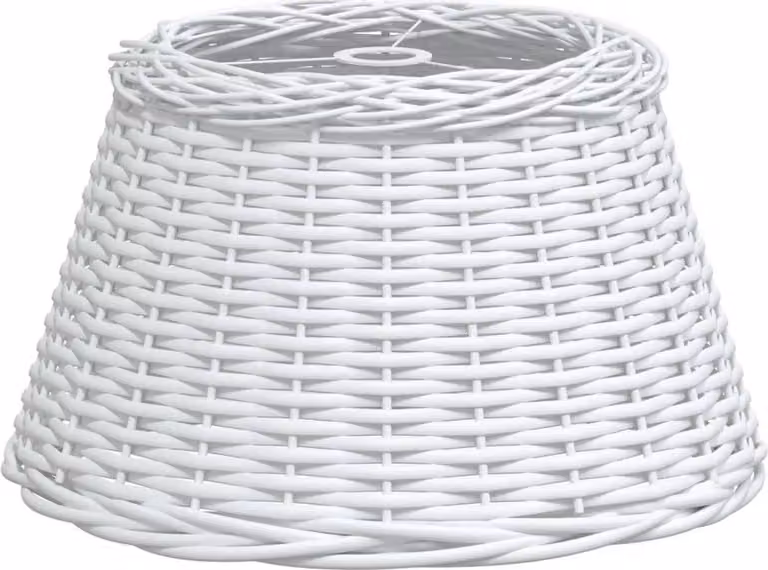 Paralume da Soffitto Bianco Ø50x30 cm in Vimini