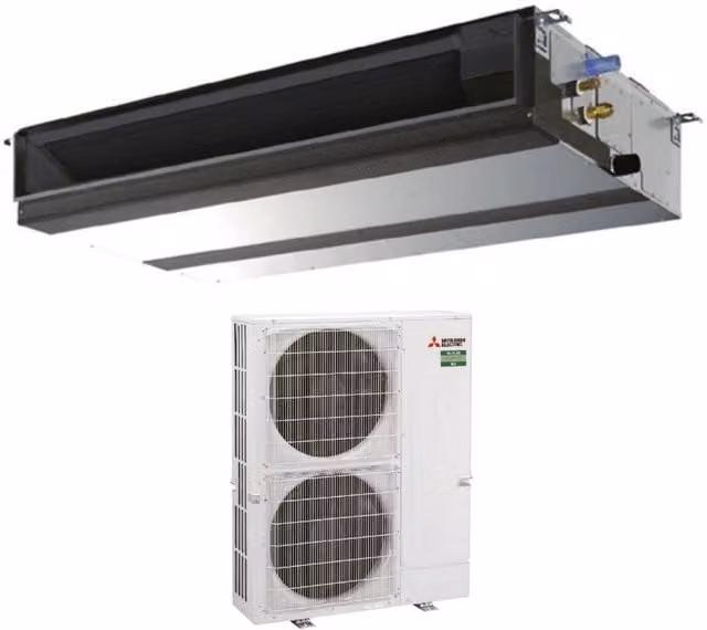 Climatizzatore Condizionatore Canalizzato Mitsubishi Electric Power Inverter 42000 Btu PEAD-M125JA + PUZ-ZM125VKA Monofase R-32 Bianco con Wi-Fi Opzionale