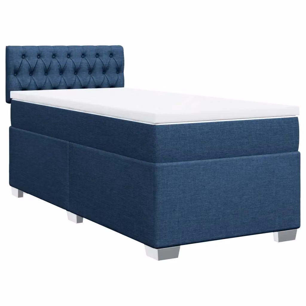 Letto Ibrido con Giroletto a Molle e Materasso vidaXL, Blu e Bianco, L/P/H: 90 x 200 cm – 2