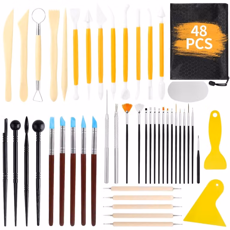 Set di 48 utensili per la Vetroceramica, completo di custodia