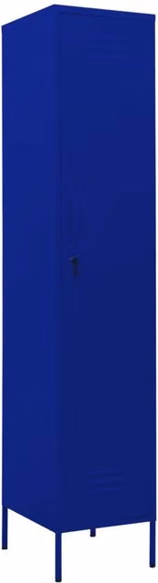 Armadietto moderno 35 x 46 x 180 cm con 4 ripiani regolabili ufficio in acciaio blu marino 02_0046886