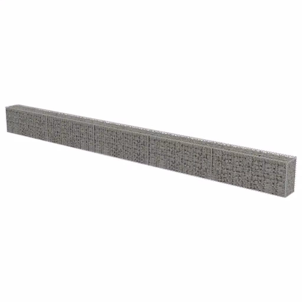 Gabbione Videx con Copertura in Acciaio Zincato Grigio L: 600 cm, P: 50 cm, H: 30 cm – 2