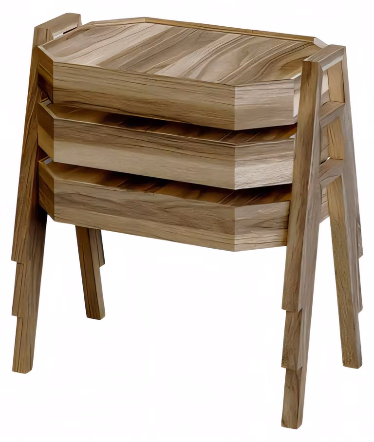 Couchtisch-Set aus Holz in Braun modern und robust