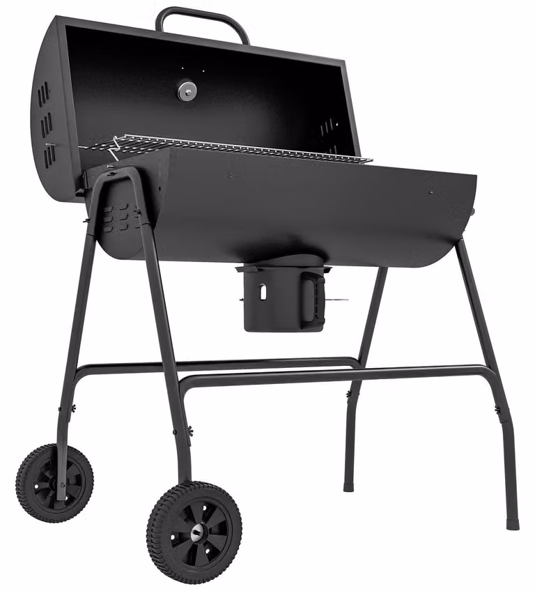 Griglia a carbonella in metallo BBQ affumicatore con coperchio Termometro Ruote Maniglia per vassoio a carbonella regolabile Carrello per griglia mobile Griglia a carbonella Griglia a carbonella per barbecue Campeggio Patio 95 x 71,5 x 102 cm Aosom