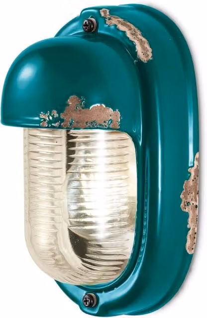Applique Vintage Verticale Ceramica Verde 1 Luce E27