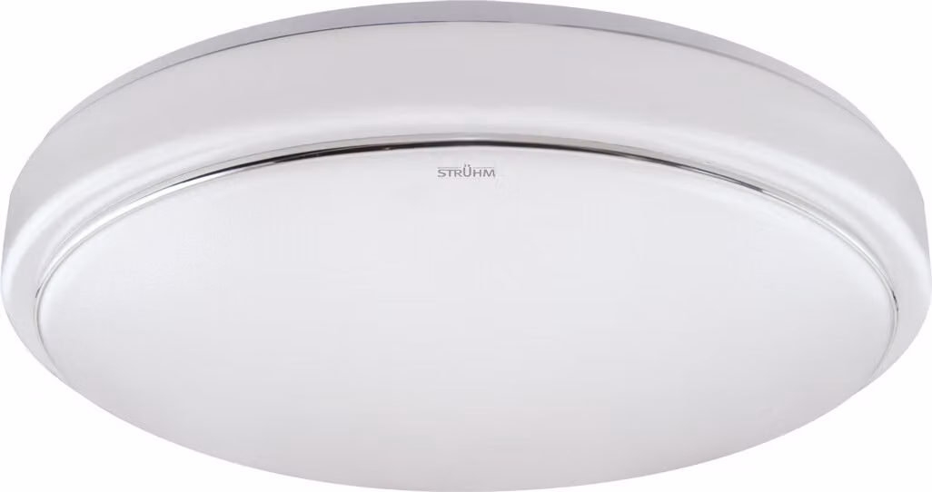 Bagno plafond moderno bianco rotondo Ø32,5cm sensore di movimento interruttore dimmerabile colore neutro LED 16W SOLA Struhm