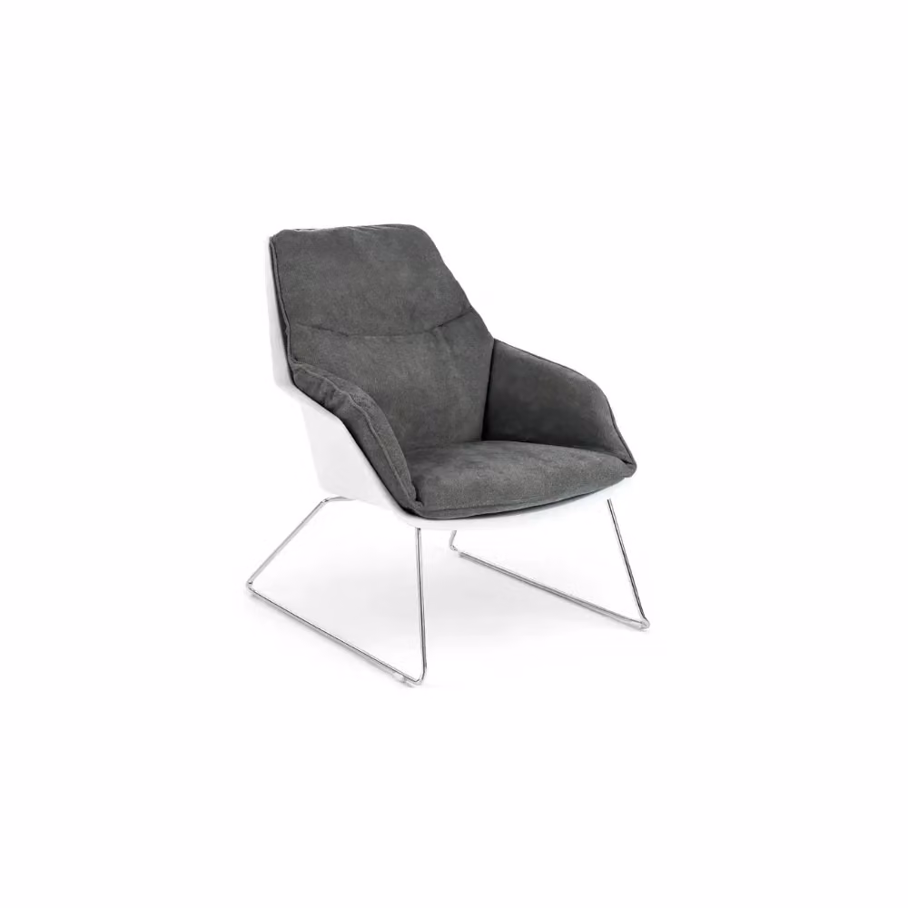 Set di 2 poltroncine Cocoon Duzzle in polipropilene e metallo Grigio, L/P/H: 74 x 85 x 86 cm – 2