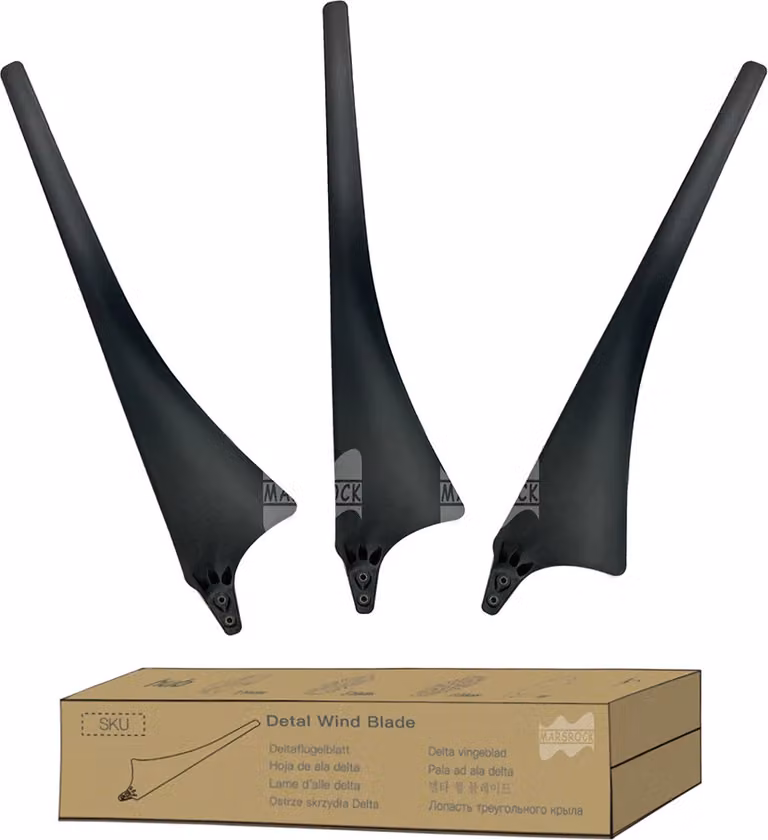 Pale per turbine eoliche, lunghezza 630 mm, fibra di nylon ad alta resistenza, nero, solo pale, 3 pale