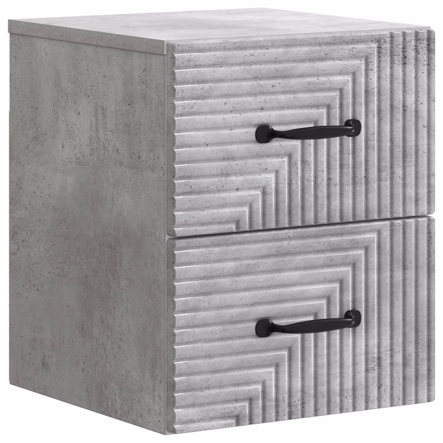 Mobiletto da notte a muro Grigio Cemento 34,5 x 33 x 40 cm