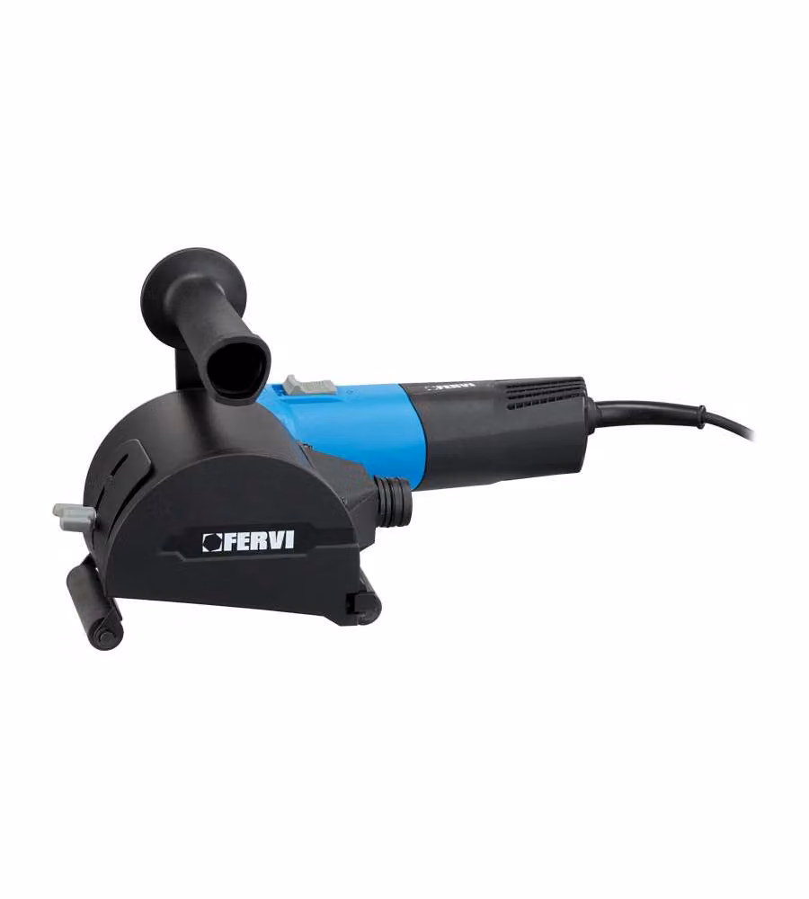 Satinatrice da banco Fervi blu da 1400 W con velocità fino a 4000 giri/min e accessori