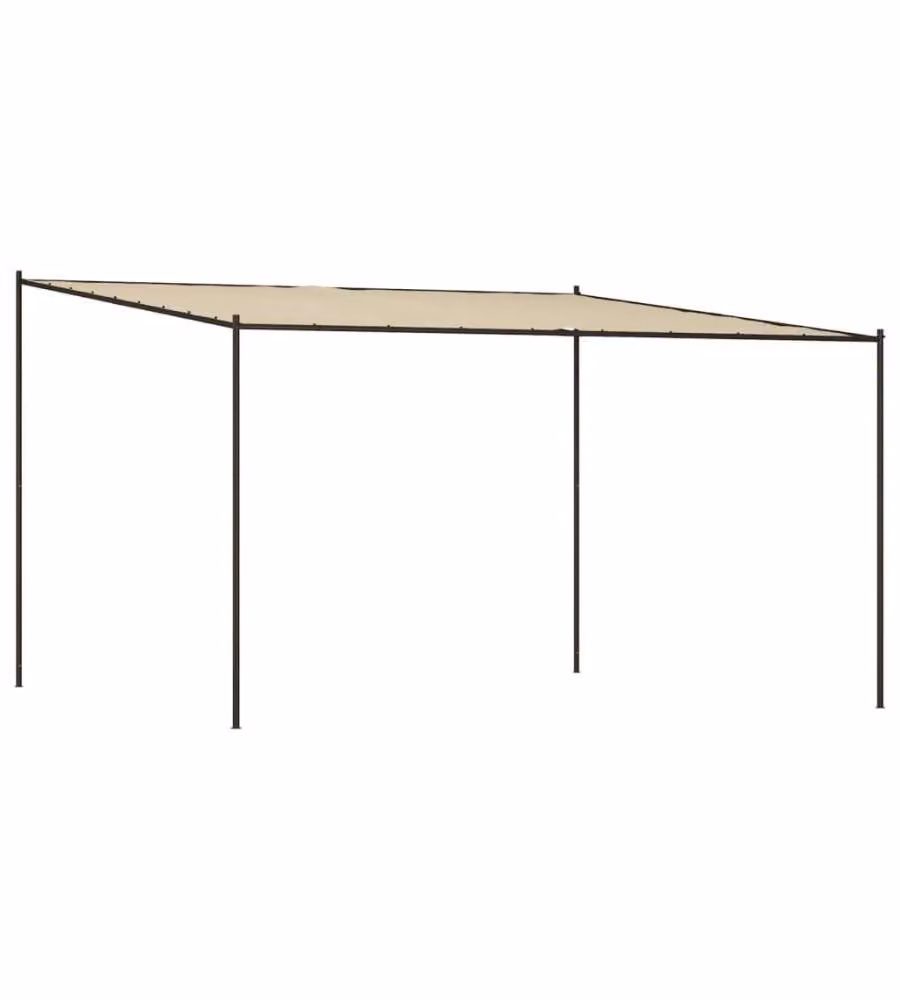 vidaXL Gazebo Beige in Acciaio e Poliestere L: 400 cm, P: 400 cm, H: 267 cm – 2