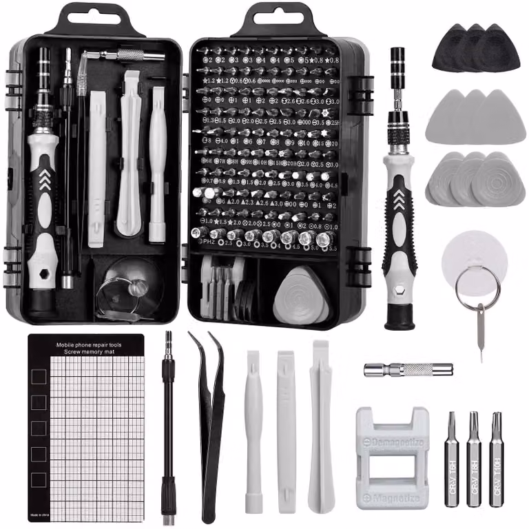 Solidchoice - Set di strumenti di precisione da 122 pezzi - Mini set di cacciaviti
