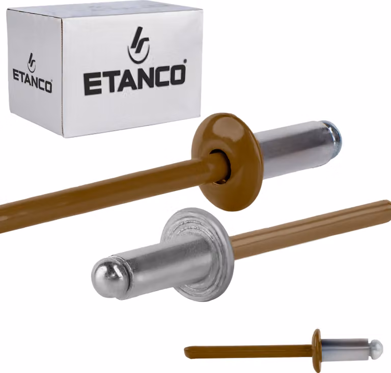 Rivetti aperti in alluminio 4,8x10mm RAL 8003