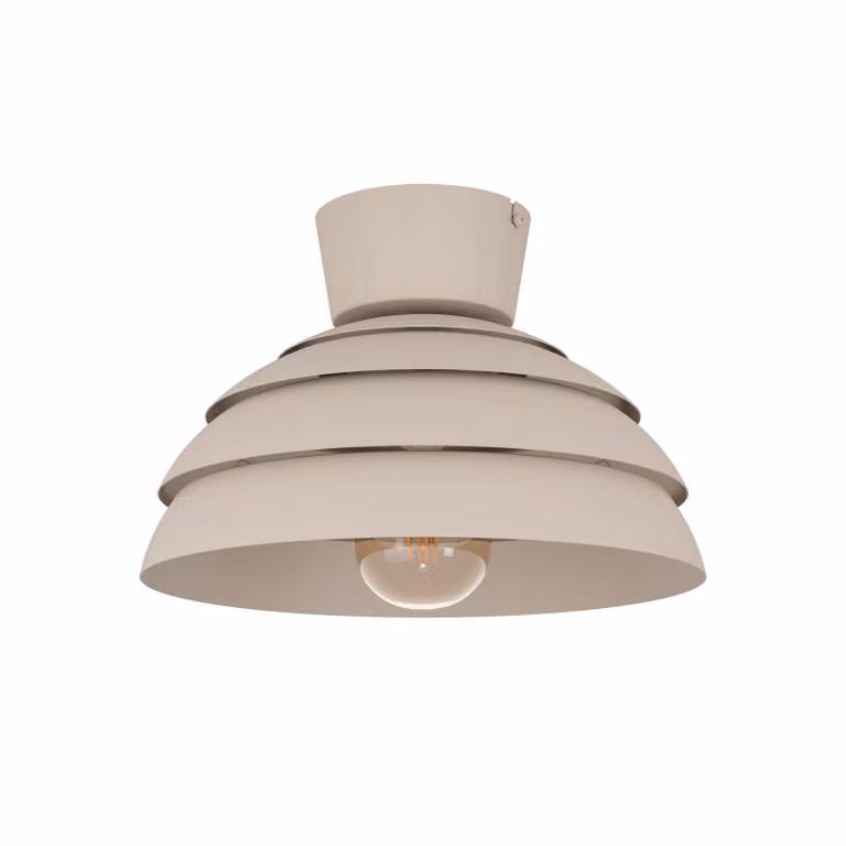 EGLO Plafoniera soffitto Vittorito, dimmerabile, Crema / Ambra, Soggiorno / Sala da pranzo, Metallo, Plafoniera