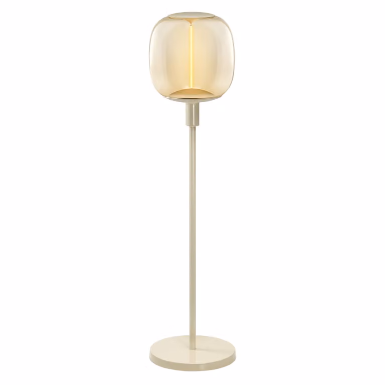 LEDVANCE DECOR STICK SHORT lampada da terra, 1 x E27, beige, acciaio inox, scenari luminosi personalizzati, ideale per la zona giorno, interruttore a pedale, design moderno, base E27, decorativa