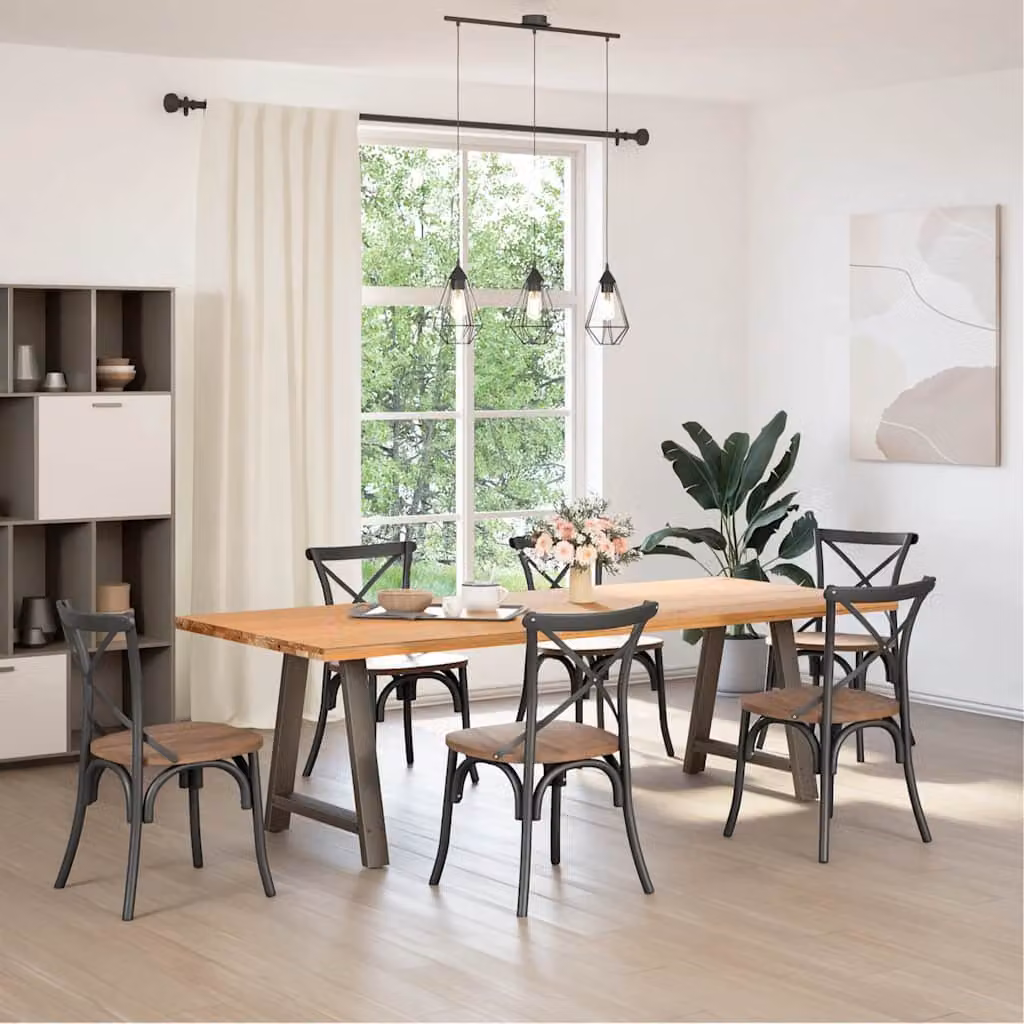 vidaXL Gambe per tavolo da pranzo a forma di A 2 pz 70x(72-73) cm
