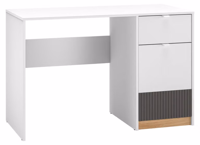Selsey Torino: Scrivania con 1 cassetto, 1 anta, colore bianco, 120 cm