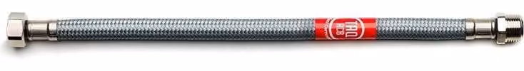 Tubo flessibile armato in acciaio inox 60 cm IG 1/2" x AG 1/2"