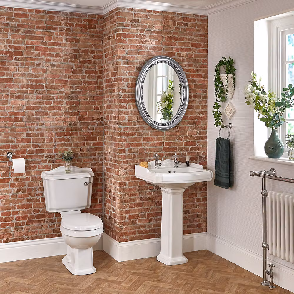 Set Bagno con Sanitario WC Monoblocco e Lavabo Su Colonna - Regent