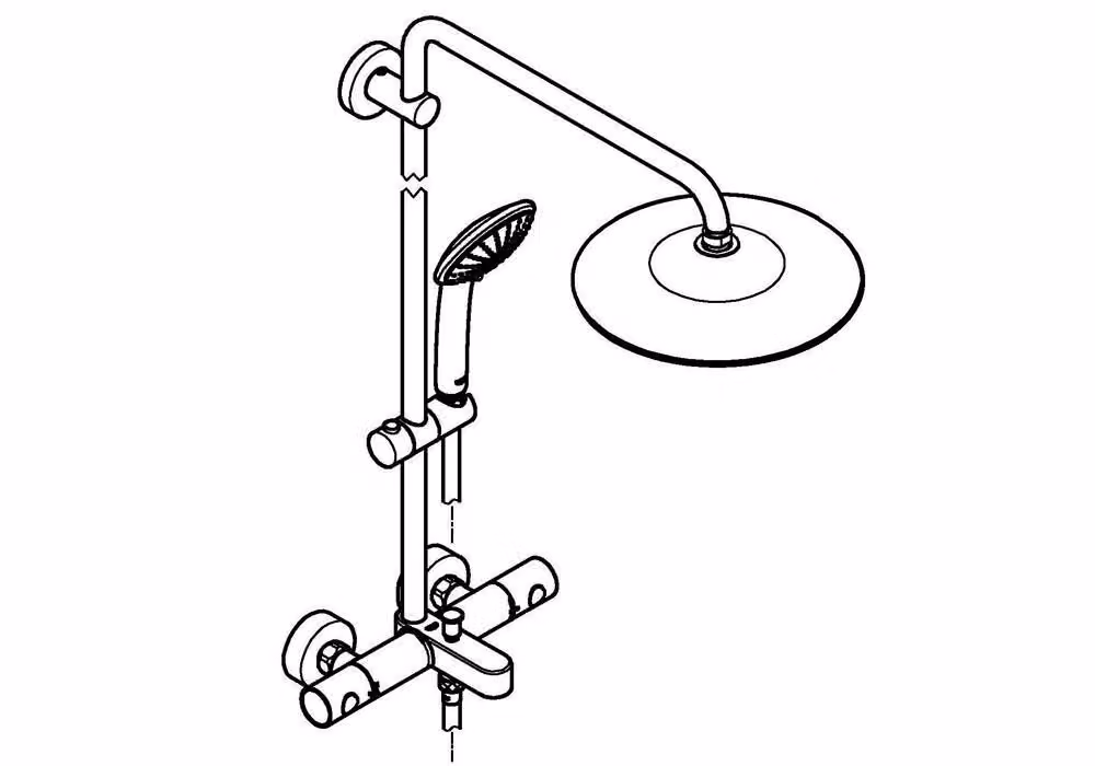GROHE 27475002 Sistema doccia Euphoria 260 27475_2 con miscelatore termostatico per vasca cromato