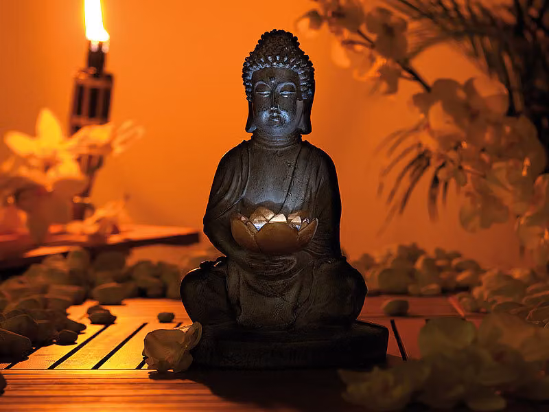 Lampada solare Buddha, Lunartec