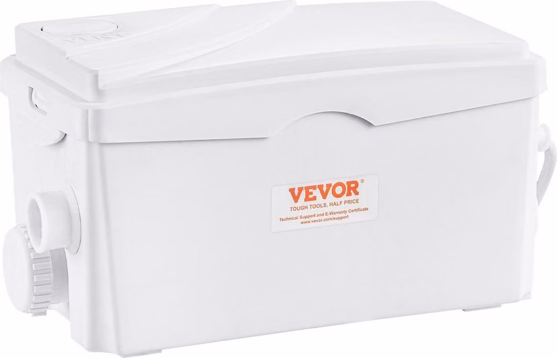 Pompa trituratrice per smaltimento rifiuti Pompa trituratrice per scantinati 350 W, portata 6000 l/h, prevalenza 7 m, pompa per acque reflue con 3 ingressi acqua per scantinati, cucine, lavandini, docce, vasche da bagno, smaltimento acque reflue di lavand