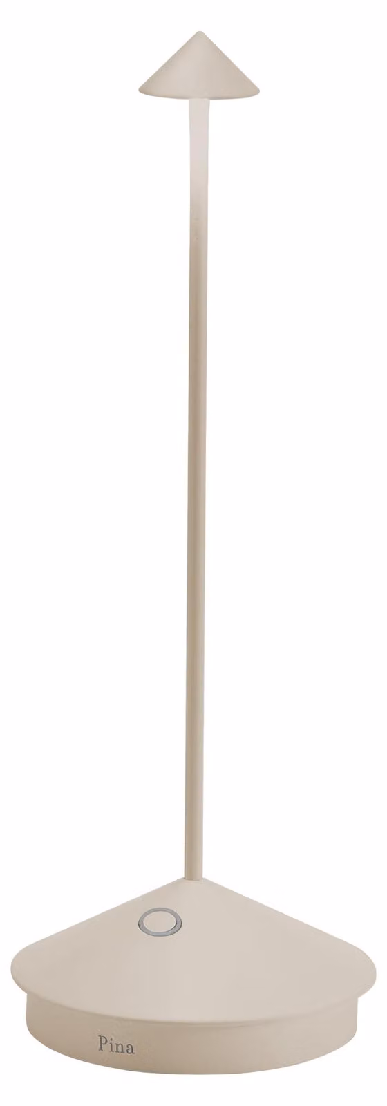 Lampada a led da tavolo Pina Pro Sabbia ricaricabile e dimmerabile senza fili Zafferano 2200-2700-3000K IP54 Batteria da 12h