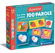 Gioco prescolare Le mie prime 100 parole Clementoni Sapientino Baby Montessori multicolore