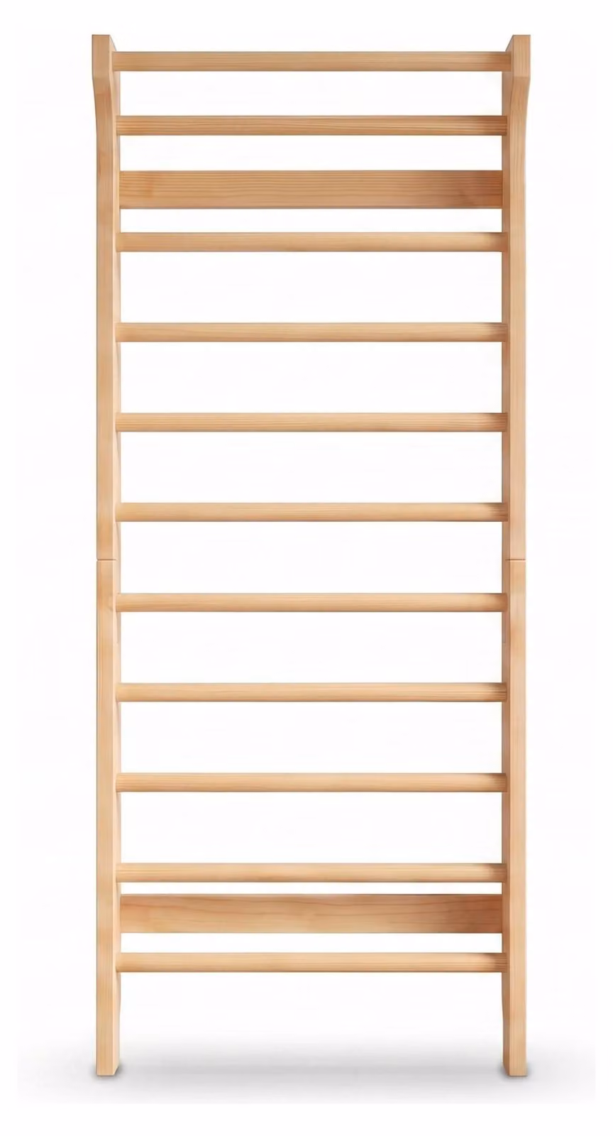 Parete da arrampicata in legno Buxibo - parete da arrampicata per interni - attrezzi da gioco per bambini - 220x78x8 cm - natura