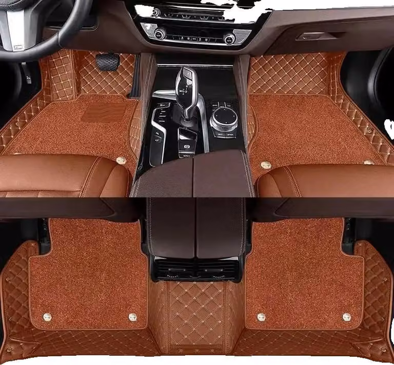 Tappetini per auto, design con bordi, facili da pulire, doppio strato