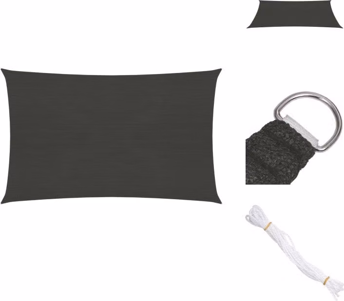 vidaXL Tenda 160 g/m² antracite 2x4,5 m HDPE - Ombrelloni e tende da sole