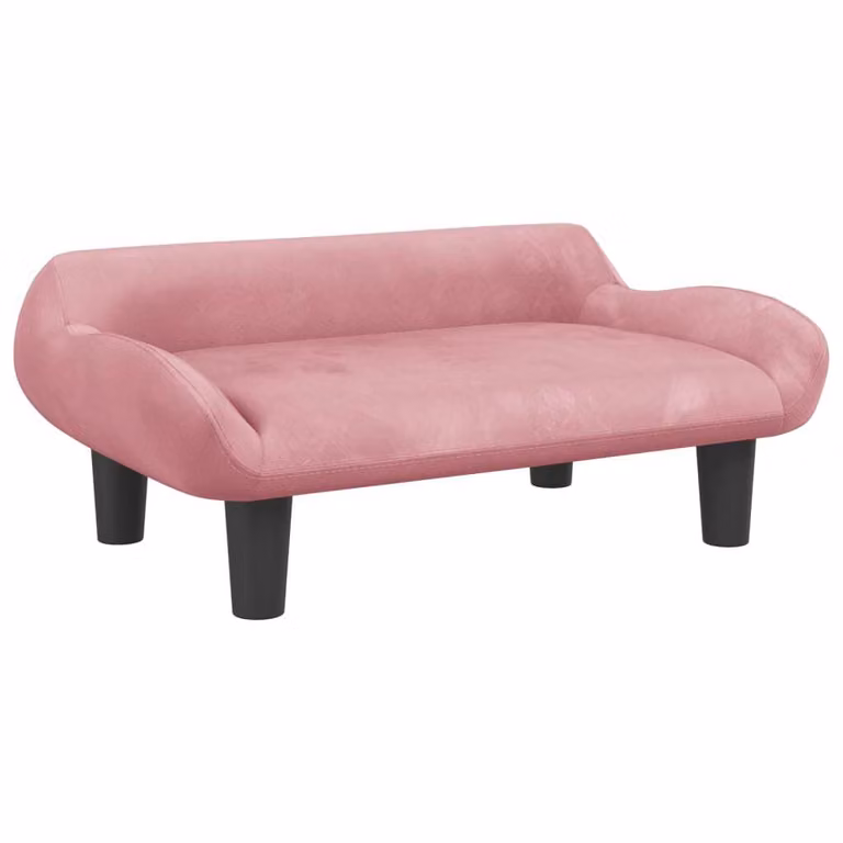Lettino per Cani Rosa 70x40x24 cm in Velluto