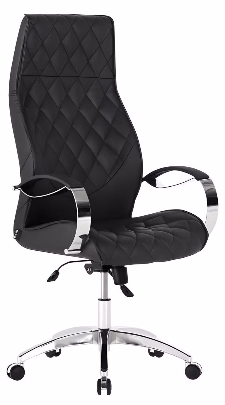Schwarzer Drehstuhl Designer Arbeitszimmer Sessel Armlehnensessel